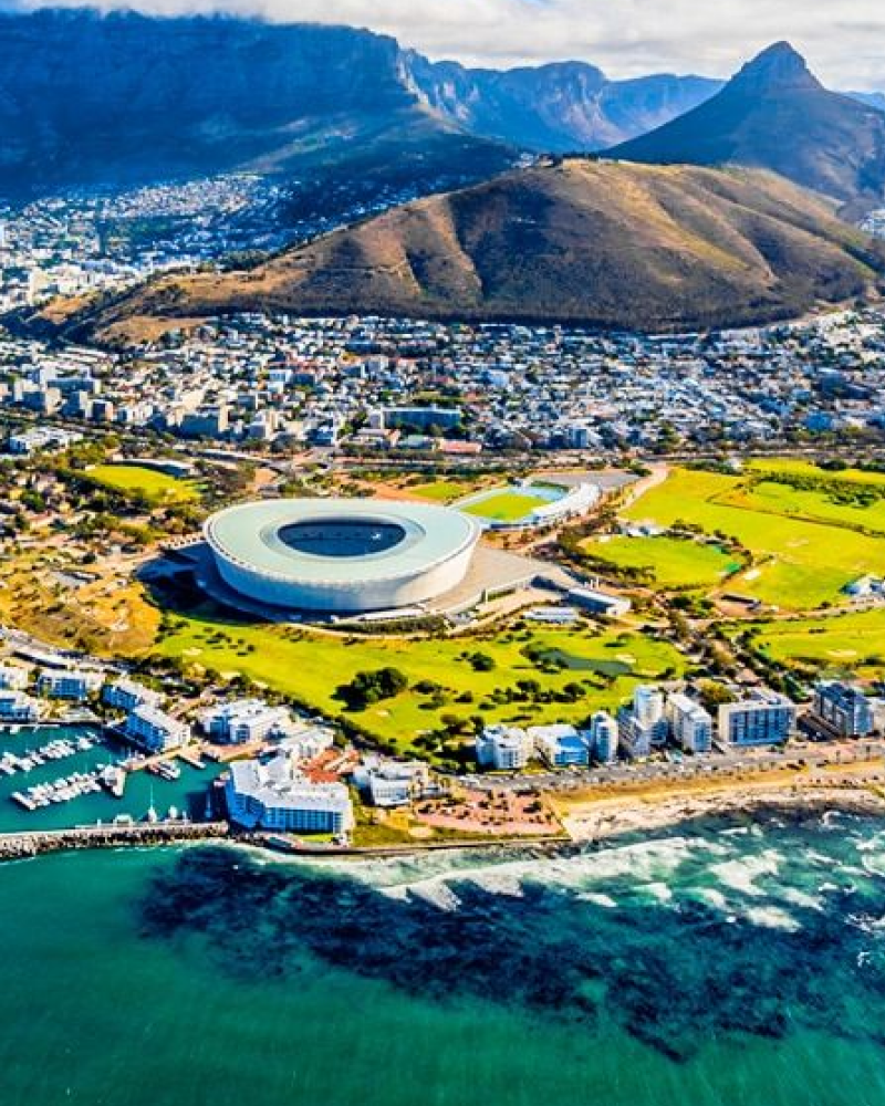 Cape Town coastline and mountains