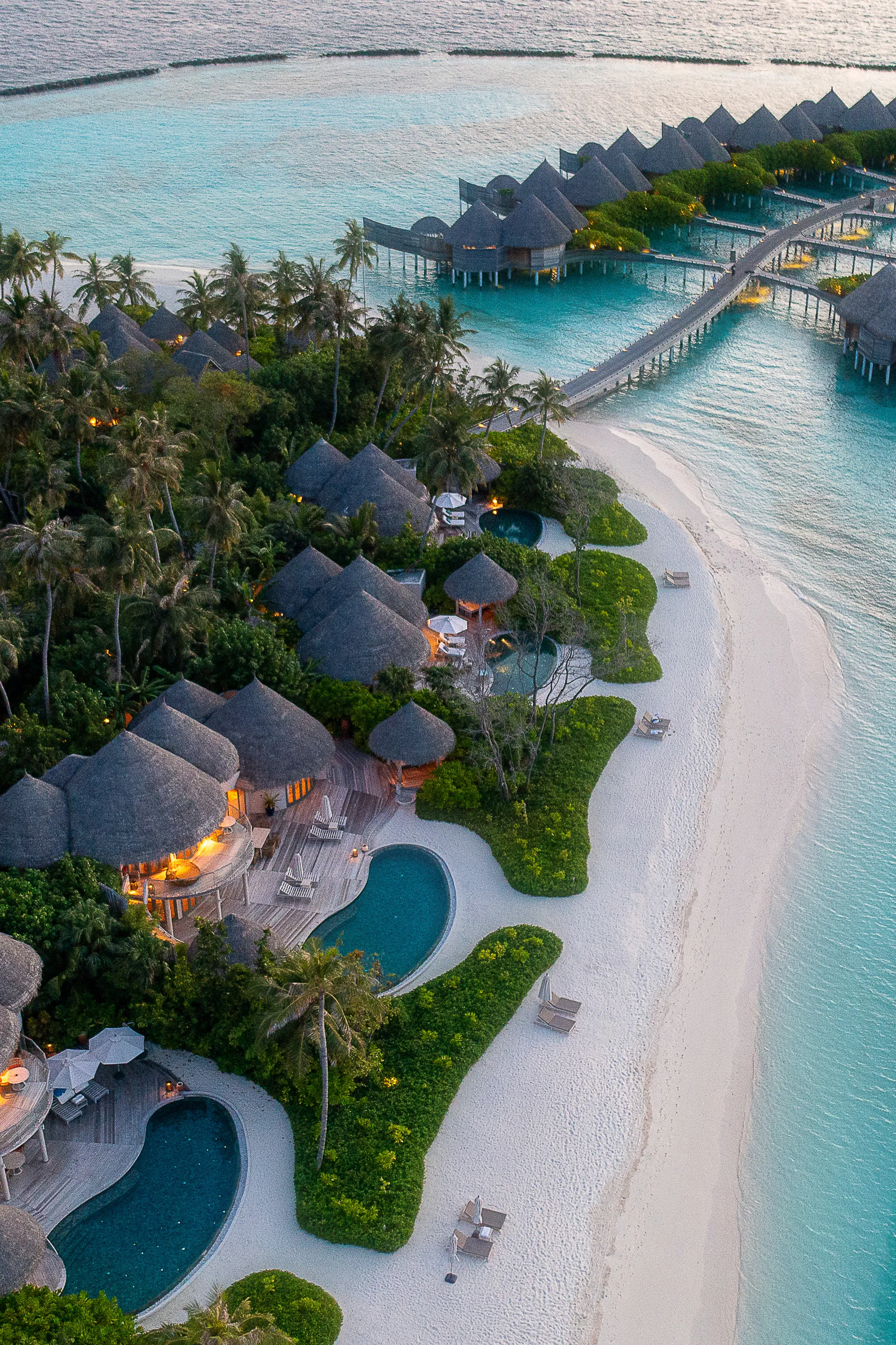 Crystal-clear Maldives lagoon